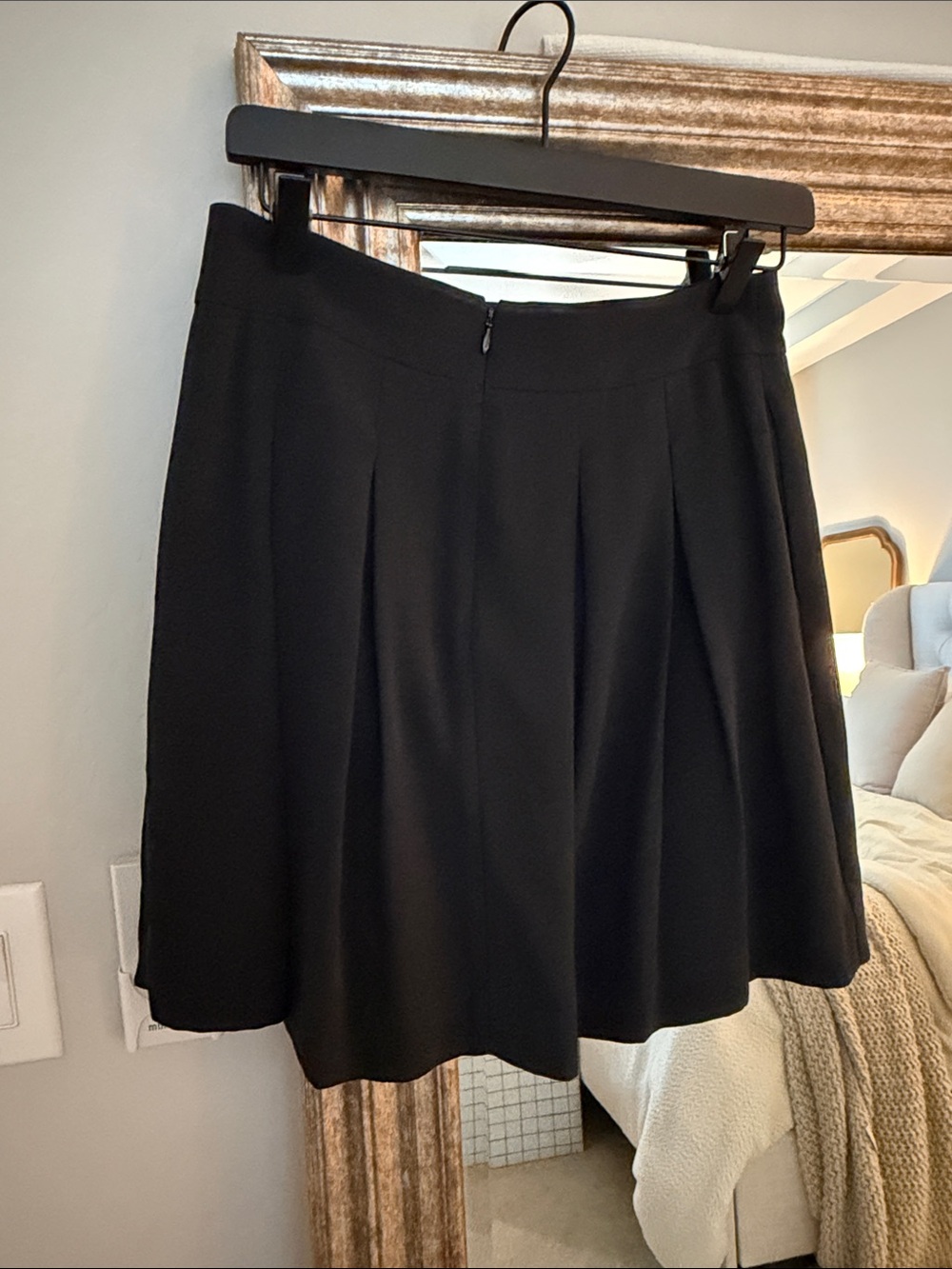 Banana Republic Black Pleated Skater Skirt